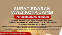 Udara Kota Jambi Masuk Kategori Sangat Tidak Sehat, PAUD hingga SMP Belajar dari Rumah